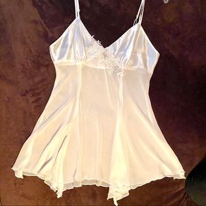 L.A. Intimates Babydoll Sheer White lingerie -M